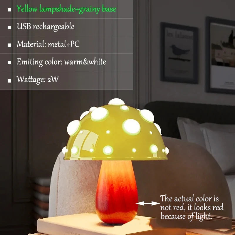 Lampe de Table LED en forme de champignon