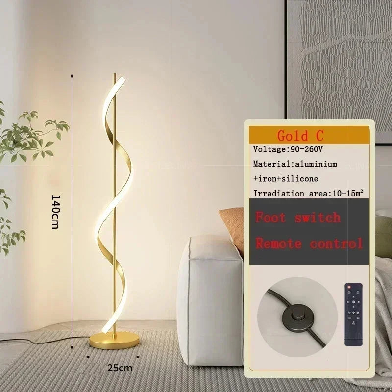 Lampadaire LED moderne décoration de la maison lumière 140 cm ligne luminaire canapé coin chambre salon salle d'étude éclairage intérieur Lustre