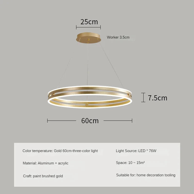 lustre circulaire moderne pour décoration intérieure créative et élégante