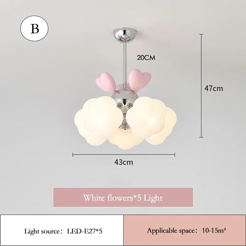 lustre moderne pour chambre d'enfant style princesse chaleureux