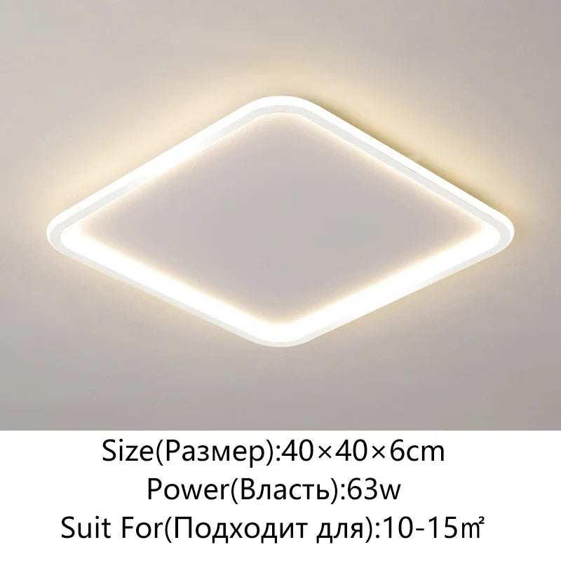 plafonnier led moderne simple variable ronde ou carrée