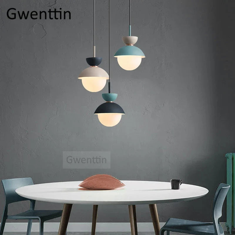 suspension en verre moderne pour décoration intérieure élégante