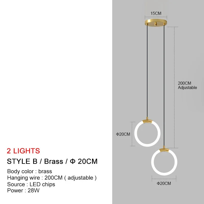 suspension moderne minimaliste luxe pour intérieur design