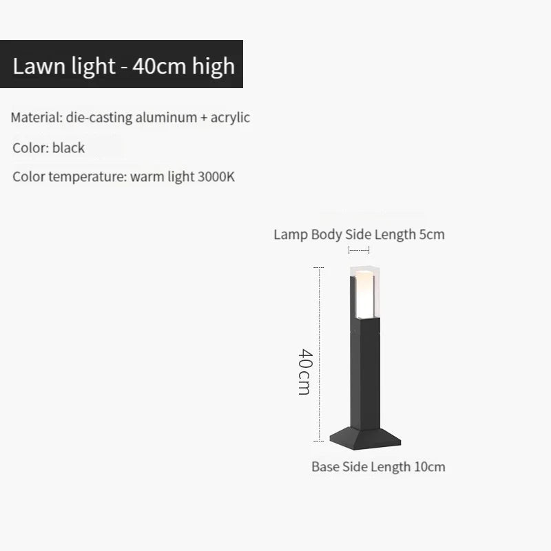 lampe led imperméable moderne pour extérieur en aluminium