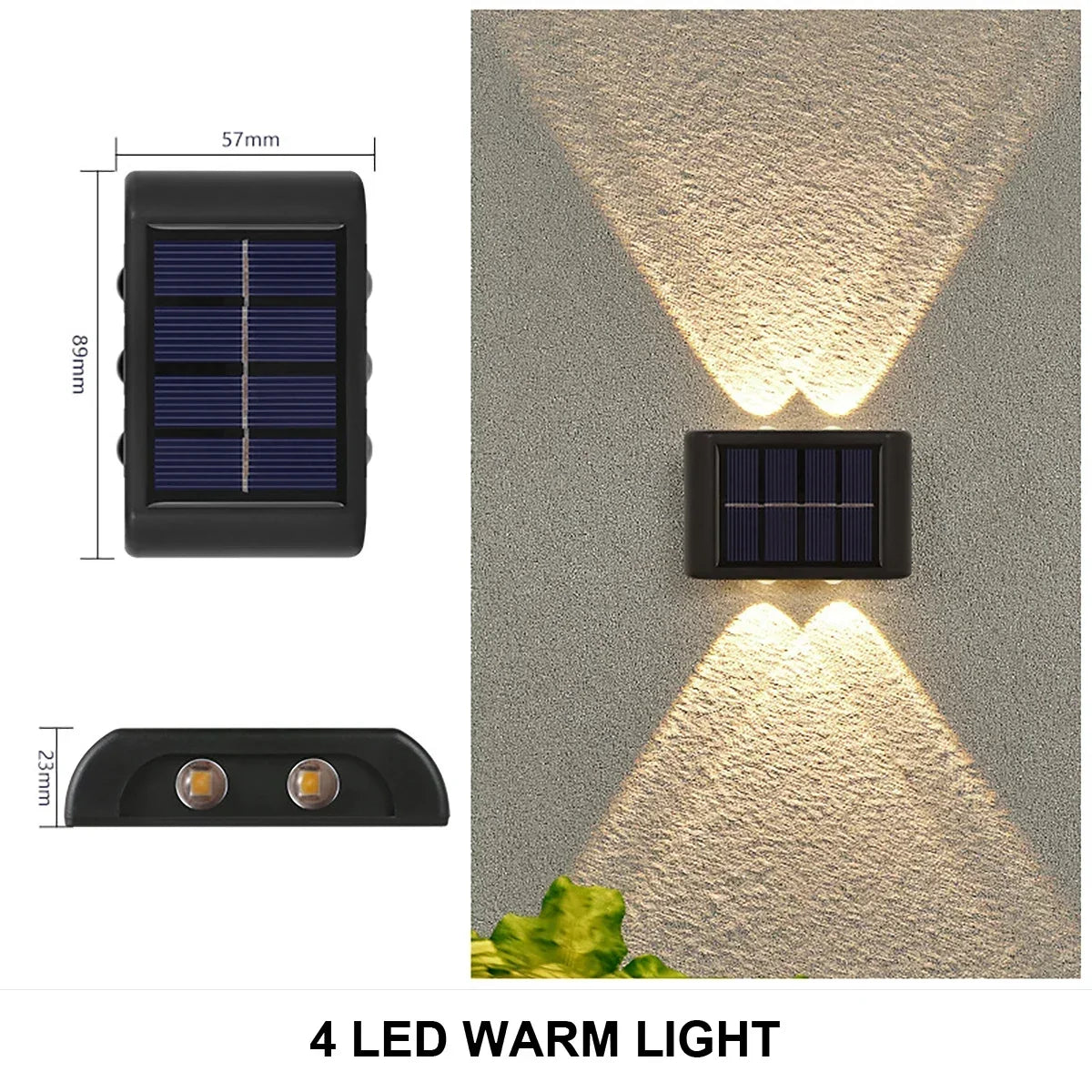 applique murale solaire à led éclairage extérieur étanche décoratif