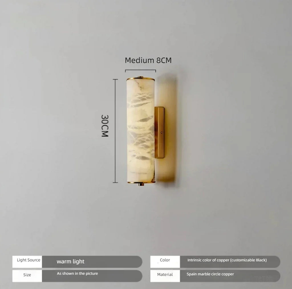 applique murale nordique moderne rotative led en fer et bois