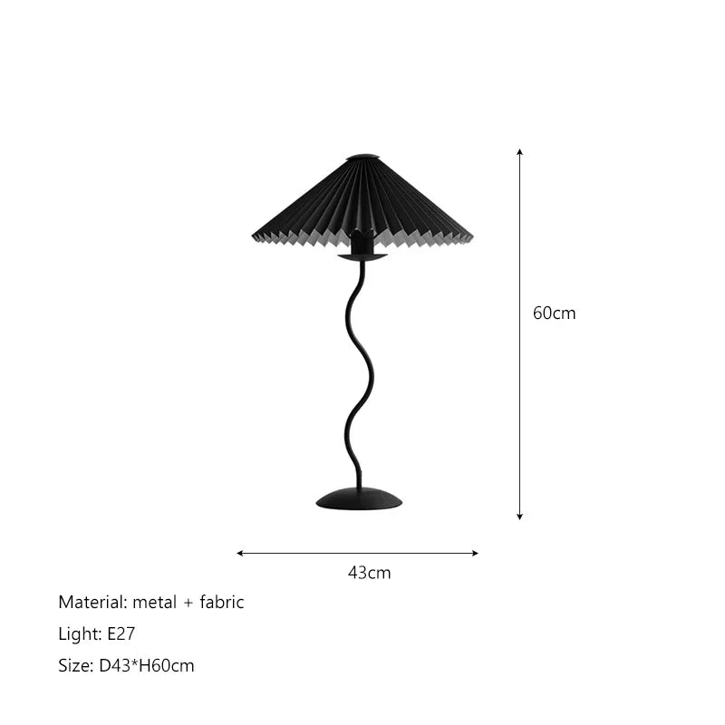 lampadaire en tissu plissé nordique décoration artisanale pour la maison