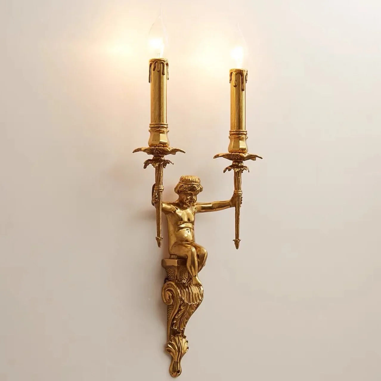 applique murale nordique ange en cuivre luminaire décoratif classique européen