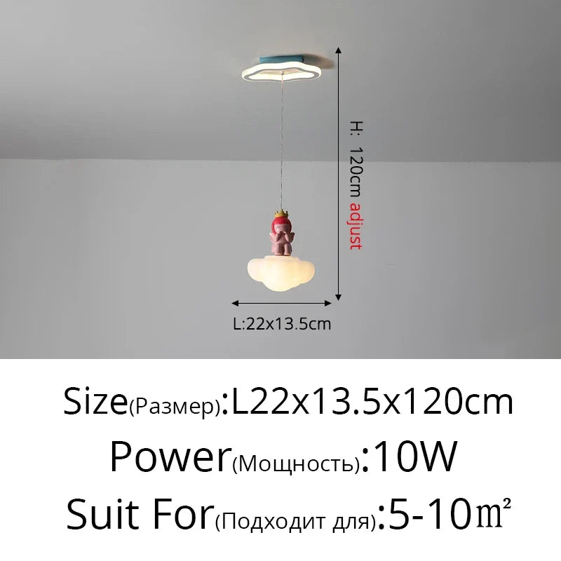 lustre led créatif trois têtes pour enfants