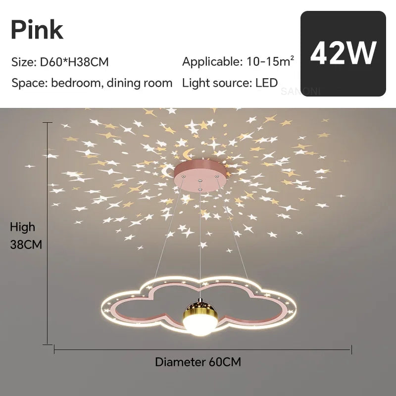 suspension led moderne décorative pour enfants