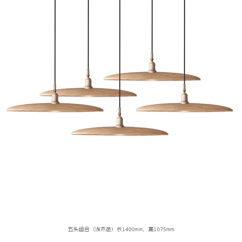 lustre en bois style nordique pour éclairage décoratif élégant
