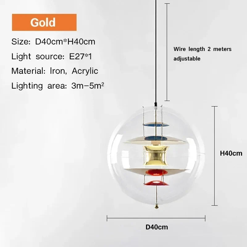 lustre moderne en acrylique design danois pour décoration intérieure