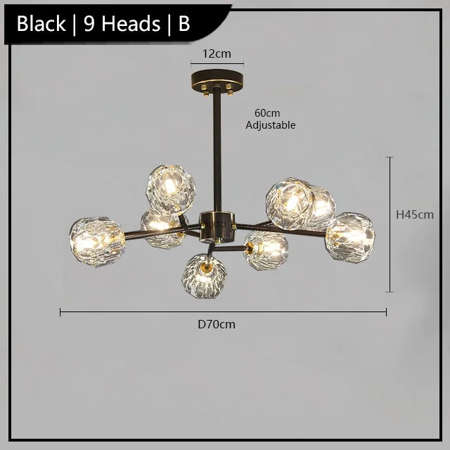 lustre de luxe 	 en cristal éclairage postmoderne winfordo wf-xd011