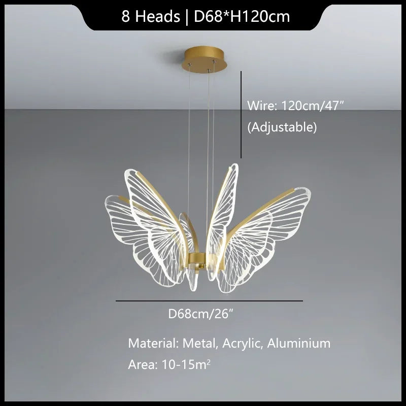 suspension papillon moderne pour décoration intérieure élégante