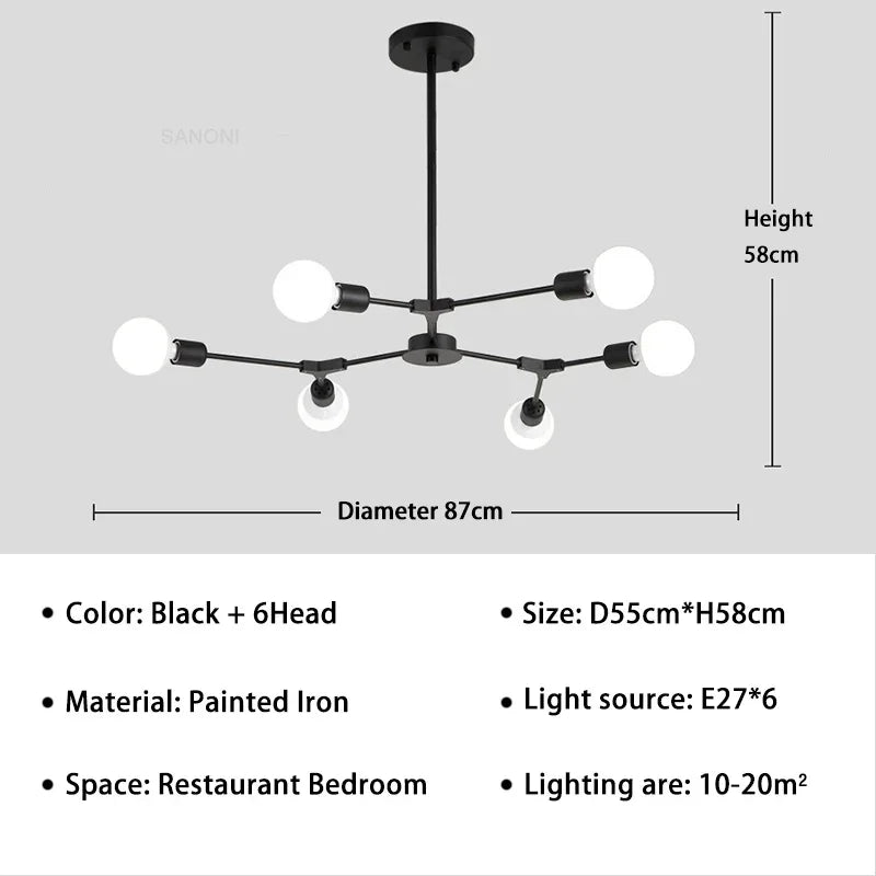 lustre moderne en forme d'arbre pour décoration intérieure