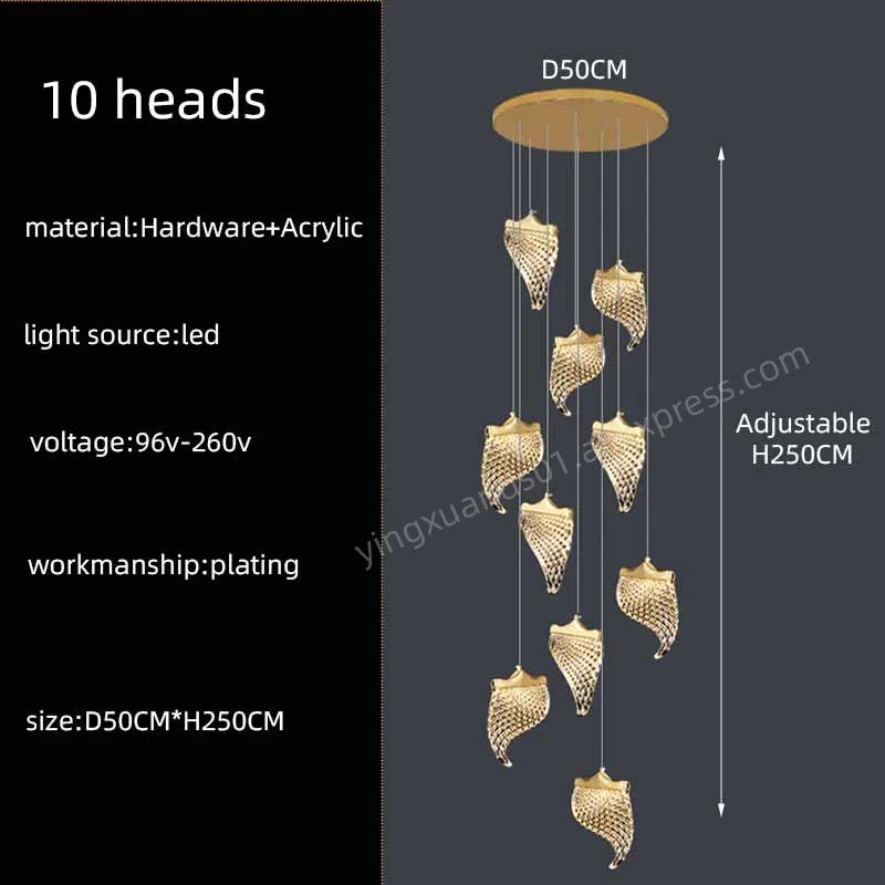 lustre moderne à led éclairage suspendu design pour espace contemporain
