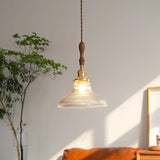 suspension rétro nordique en verre et laiton pour décoration intérieure