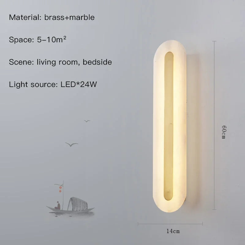 applique murale en marbre éclairage led décoratif pour intérieur moderne