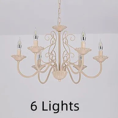 lustre rétro en fer forgé style campagnard américain pour décoration intérieure