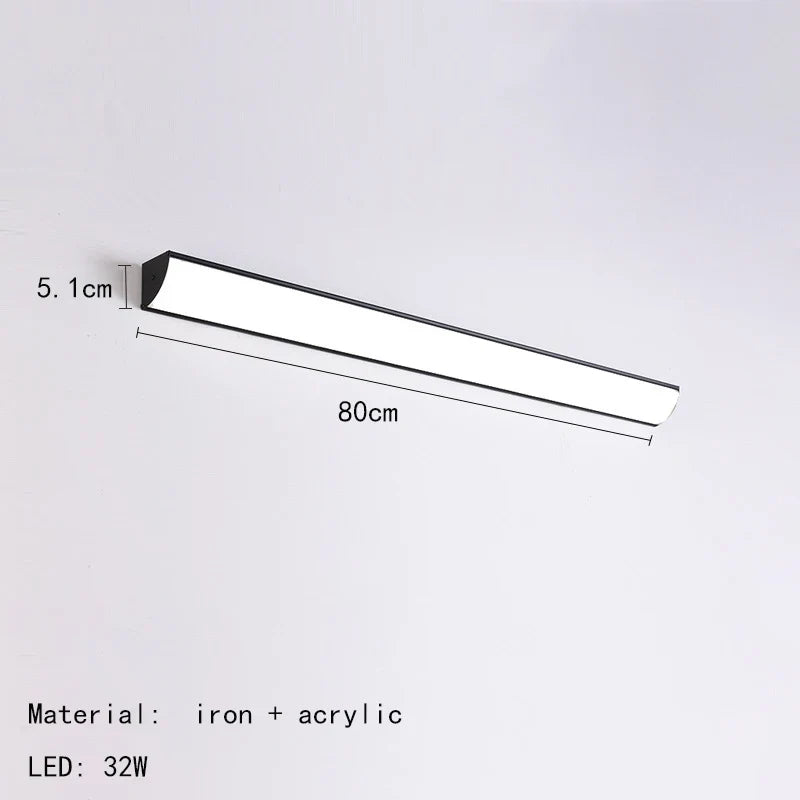 applique murale miroir en aluminium ligne simple