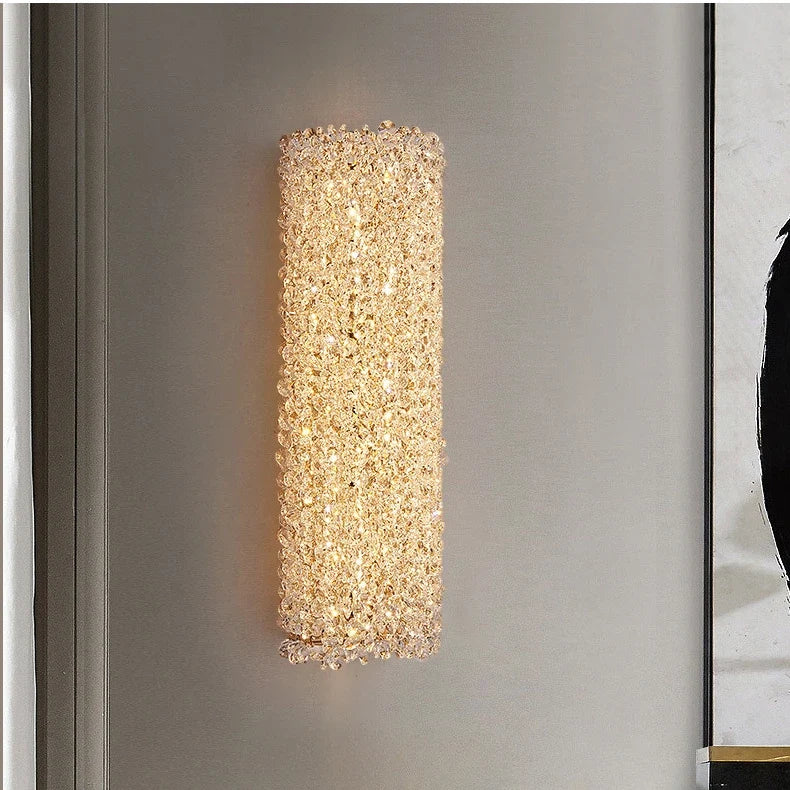 applique murale de luxe en cristal design post-moderne pour villa