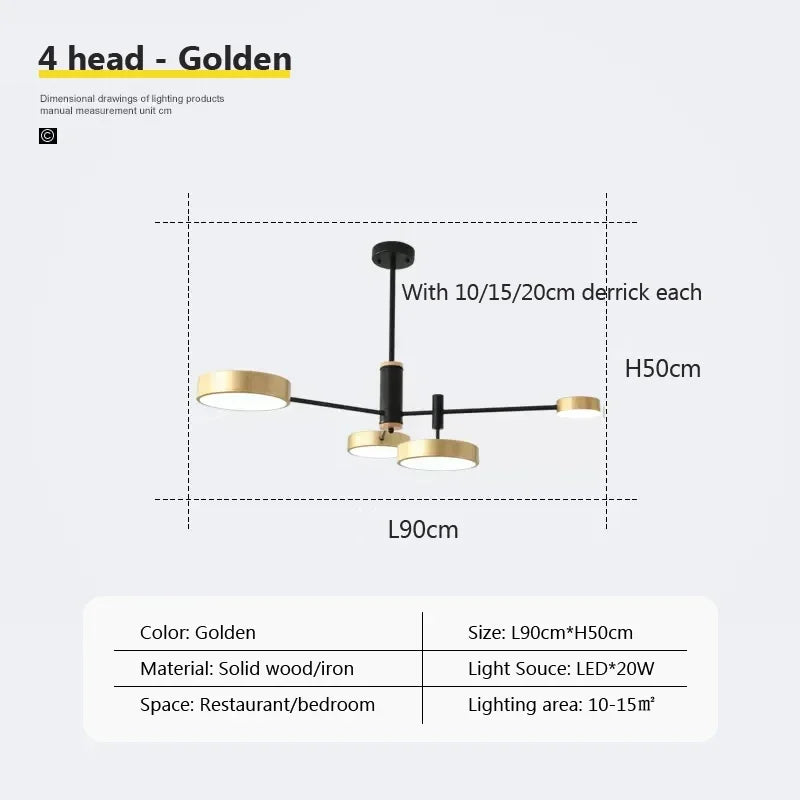lustre à led nordique pour décoration intérieure moderne