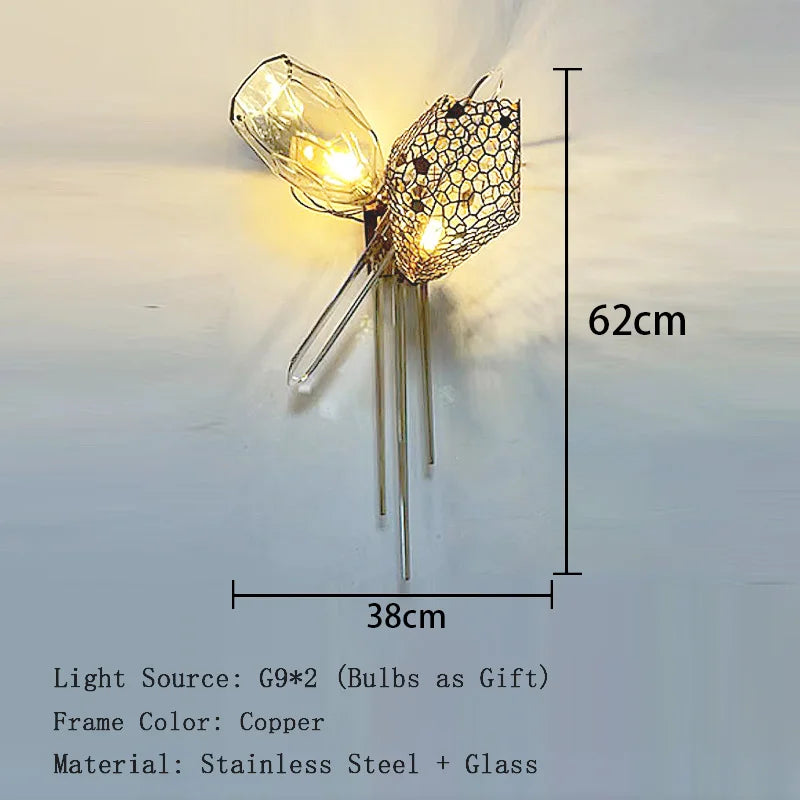 Lustre en verre post-modernes led de luxe