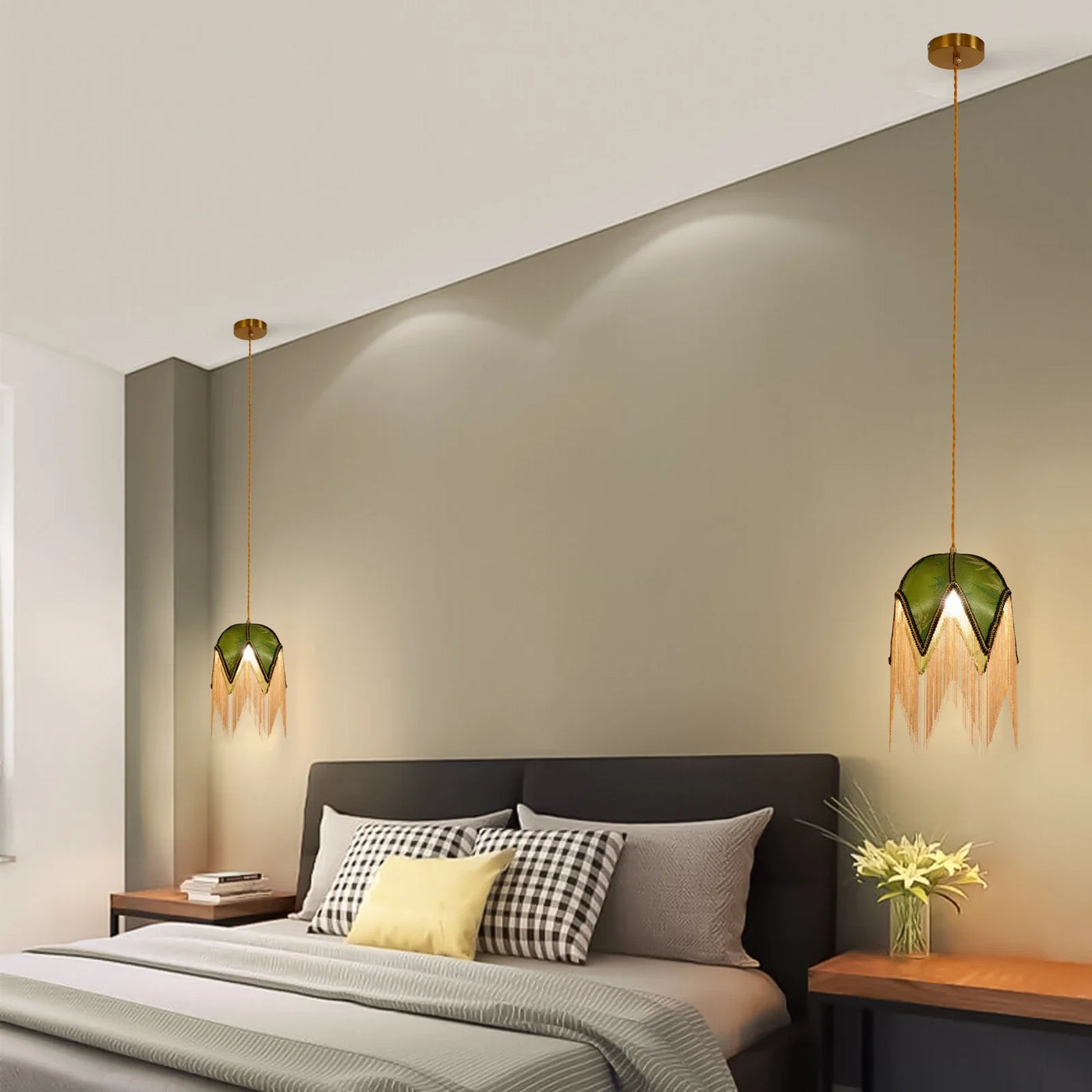 lustre nordique en tissu abat-jour design pour éclairage intérieur