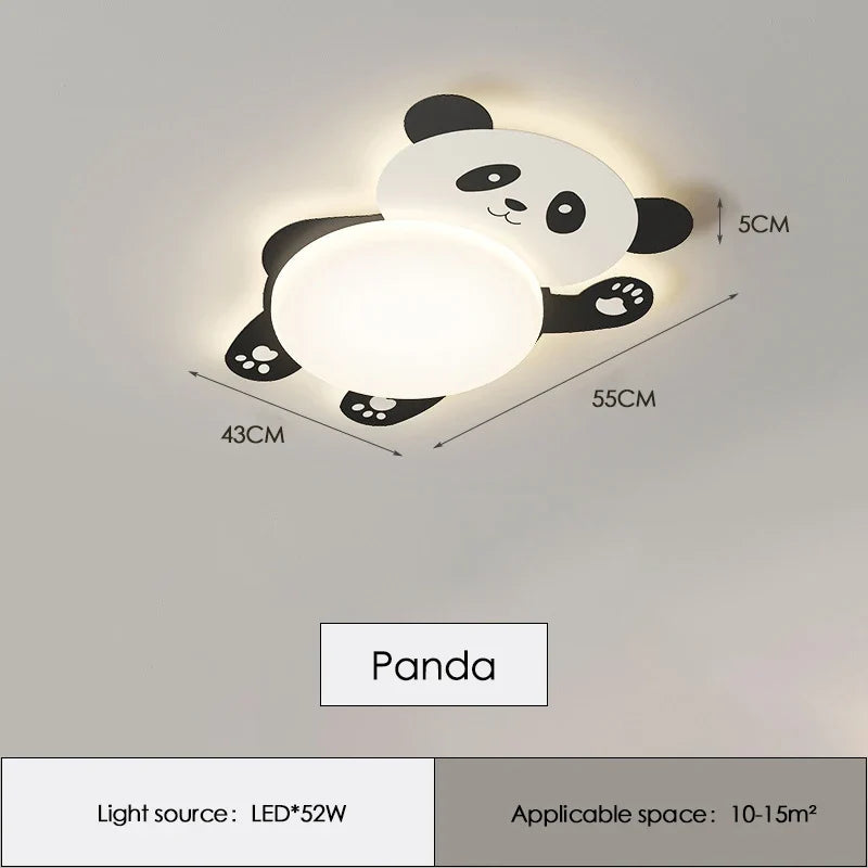plafonnier panda mignon pour chambre d'enfant moderne minimaliste