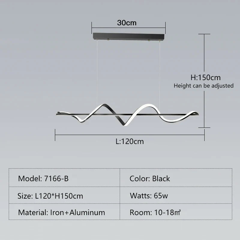 suspension moderne à led au design minimaliste élégant