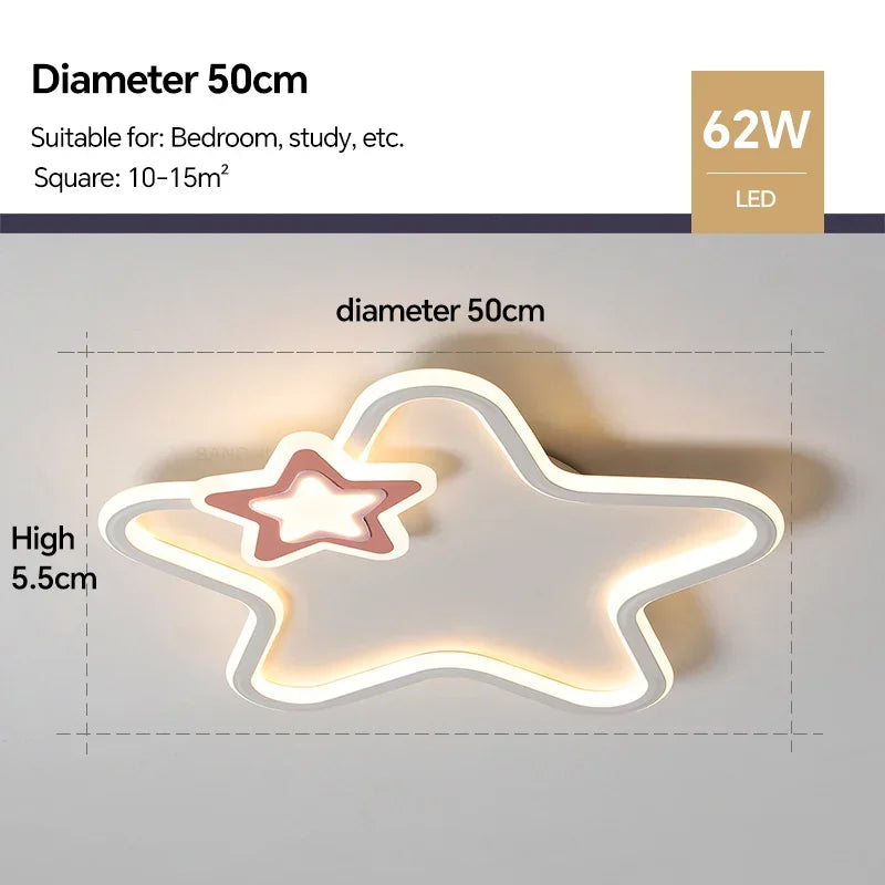 plafonnier led étoile moderne pour décoration intérieure