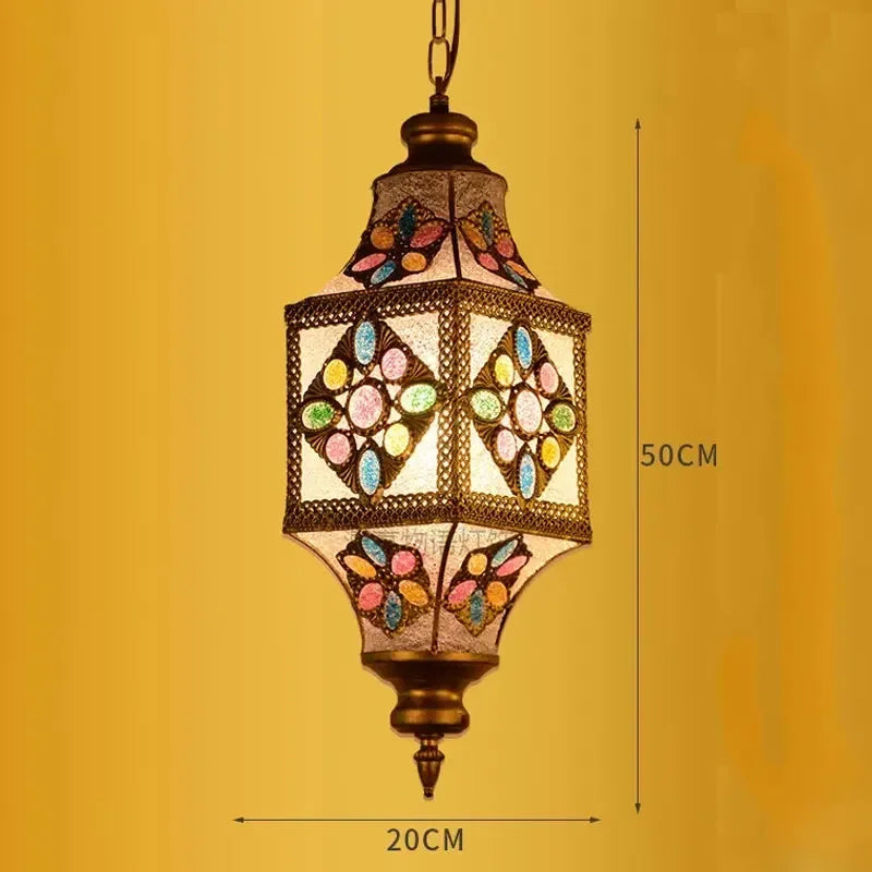 lustre suspendu asiatique décoratif pour intérieur bohème