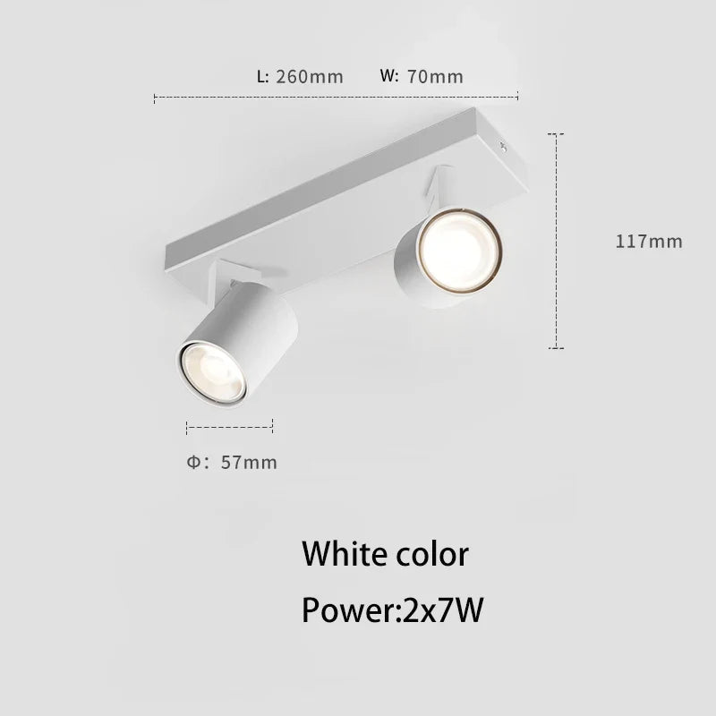 projecteur led gu10 montage surface angle réglable aluminium foco