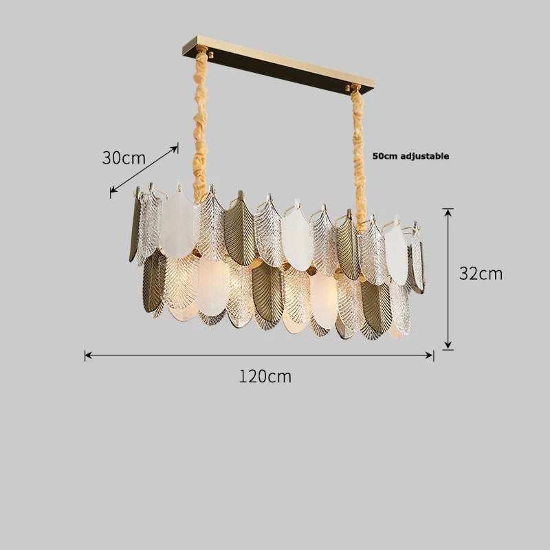 suspension moderne en acier inoxydable et verre décoratif