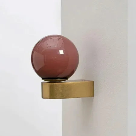 Applique murale moderne simple en verre avec boule de couleur nordique