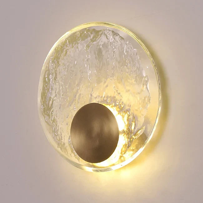 applique murale luxe en cuivre et cristal élégante pour intérieur et extérieur