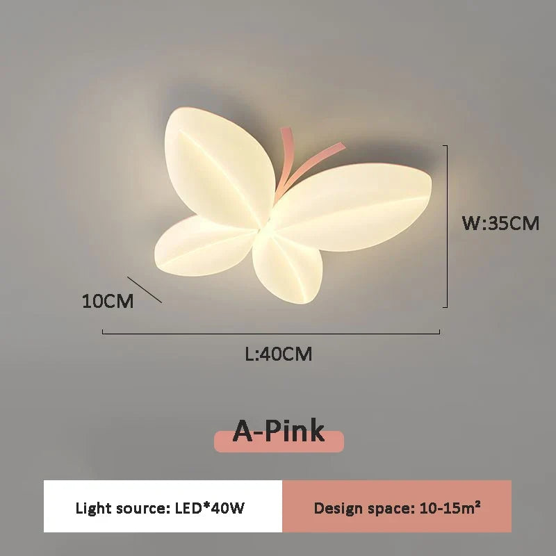 plafonnier créatif papillon pour chambre de petite fille