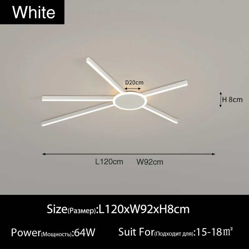 plafonnier LED décoratif géométrique pour intérieur moderne