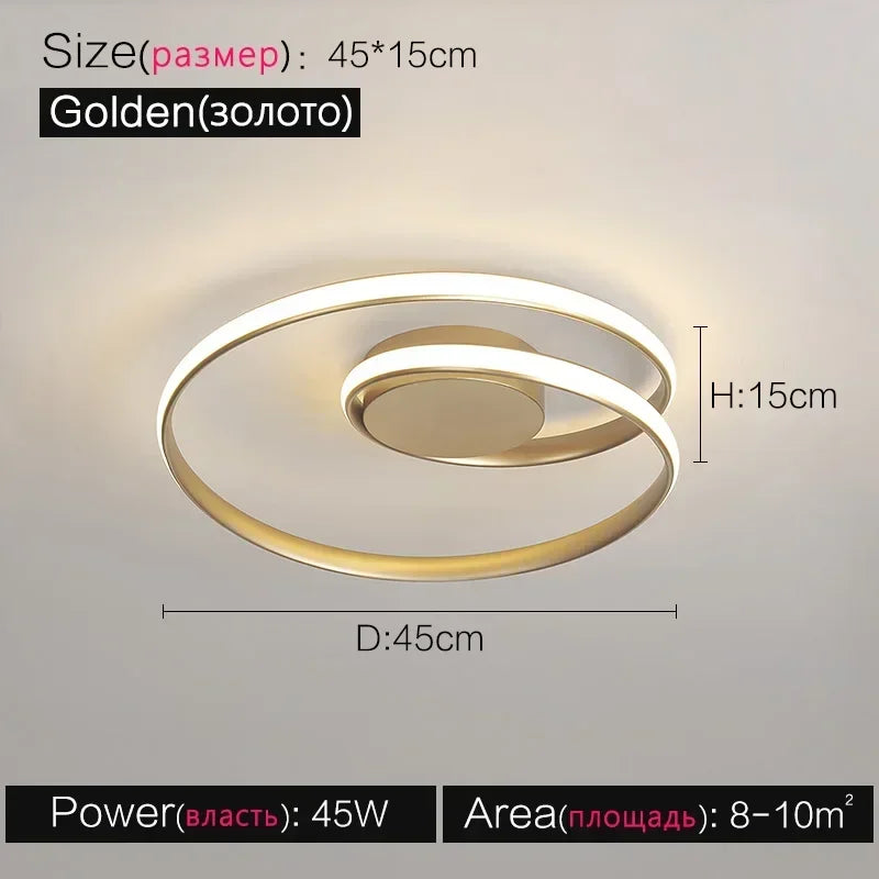 plafonnier moderne en aluminium led créatif nordique