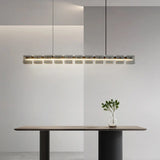 suspension moderne en acier inoxydable avec éclairage led élégant