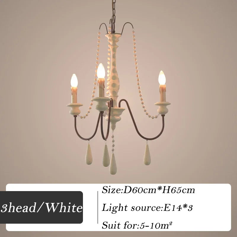 lustre en bois rétro pour décoration intérieure élégante