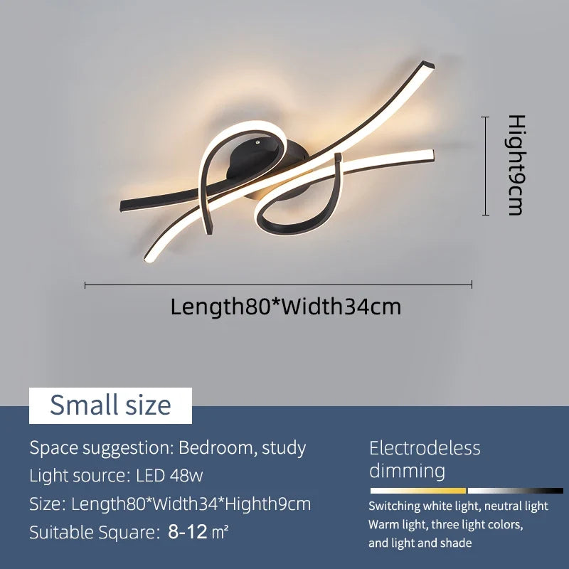 Modern Alexa LED Chandelier For Smart Home, Used In Living Room, Bedroom, Study, Lampara Technology Black/gold Modern Chandelier