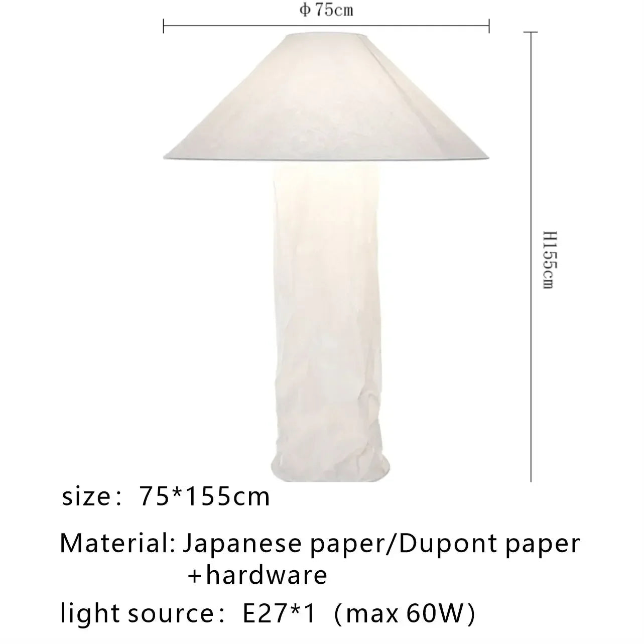 Nordic Designer Paper Table Desk Lamp Danish Floor Light for Living Room Bedroom