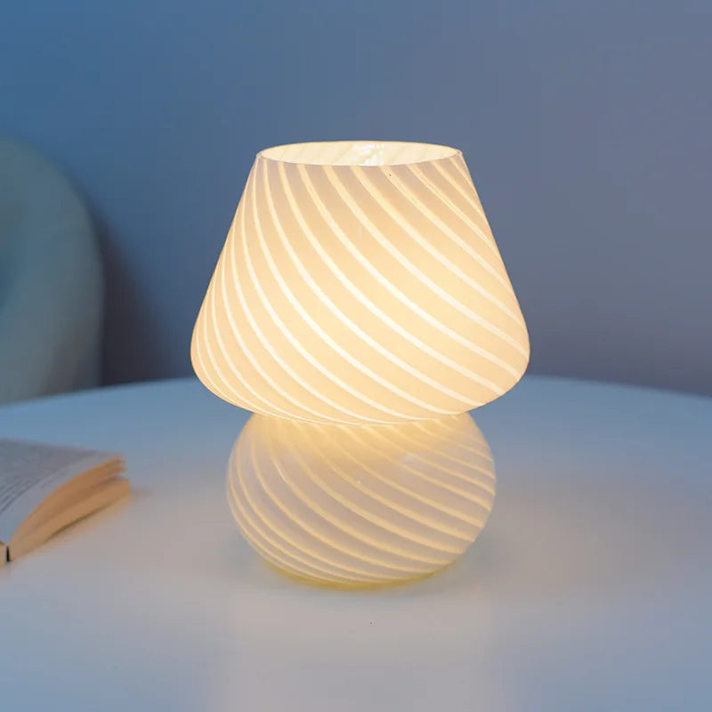 Lampe de bureau LED en verre