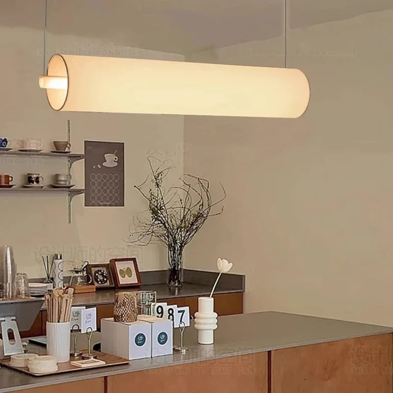Lustre design led moderne en forme de cylindre