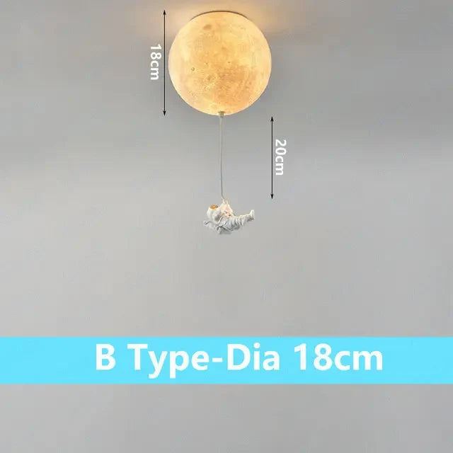 plafonnier lunaire décoratif avec astronaute idéal pour chambre