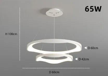 lustre circulaire à led design nordique moderne et créatif