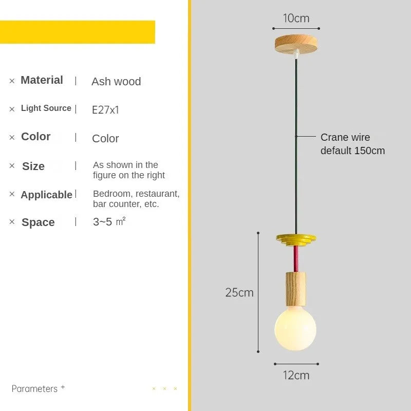 Suspension Memphis LED colorée à formes géométriques