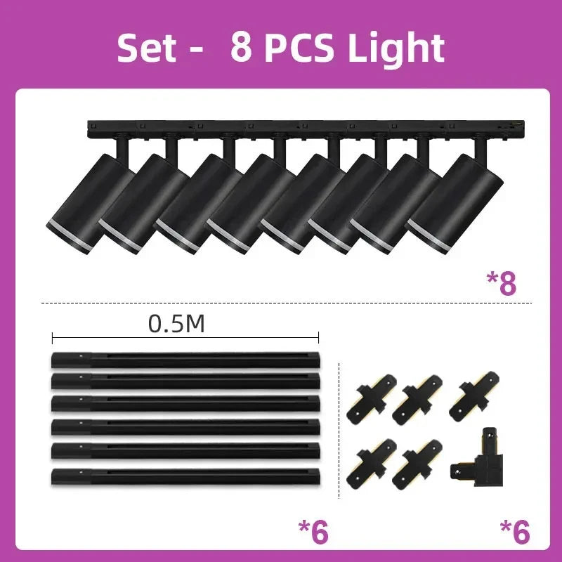 spot led sur rail pour éclairage intérieur moderne et fonctionnel