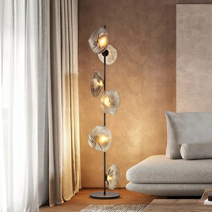 lampadaire en verre design nordique pour intérieur moderne